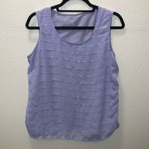 Beautiful light purple Coldwater Creek size Medium sleeveless top.